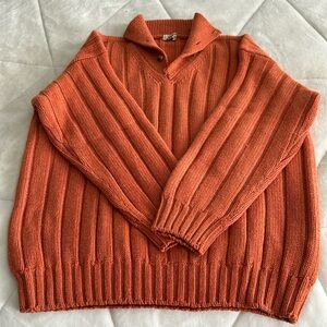 Authentic Hermes Men Orange Sweater